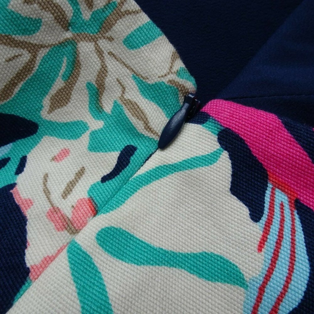 Talbots Women's Mini Skirt Short Tropical Leaves Resort Colorful Floral Size 2 - Picture 7 of 12